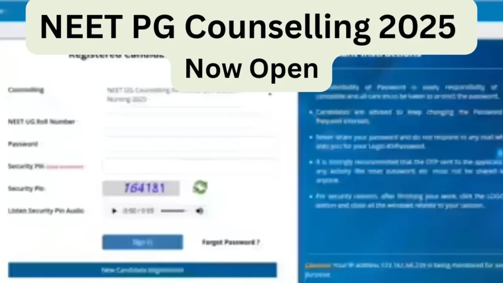 NEET PG Counselling 2025