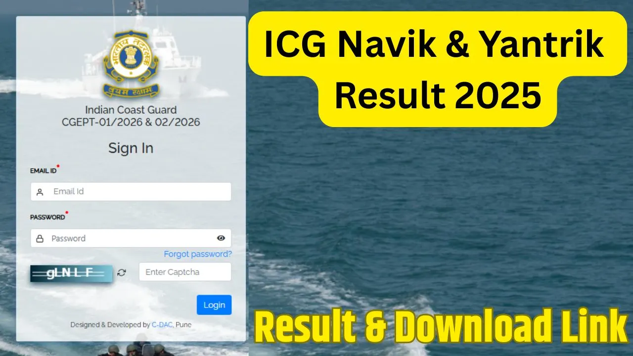 ICG Navik & Yantrik Result 2025